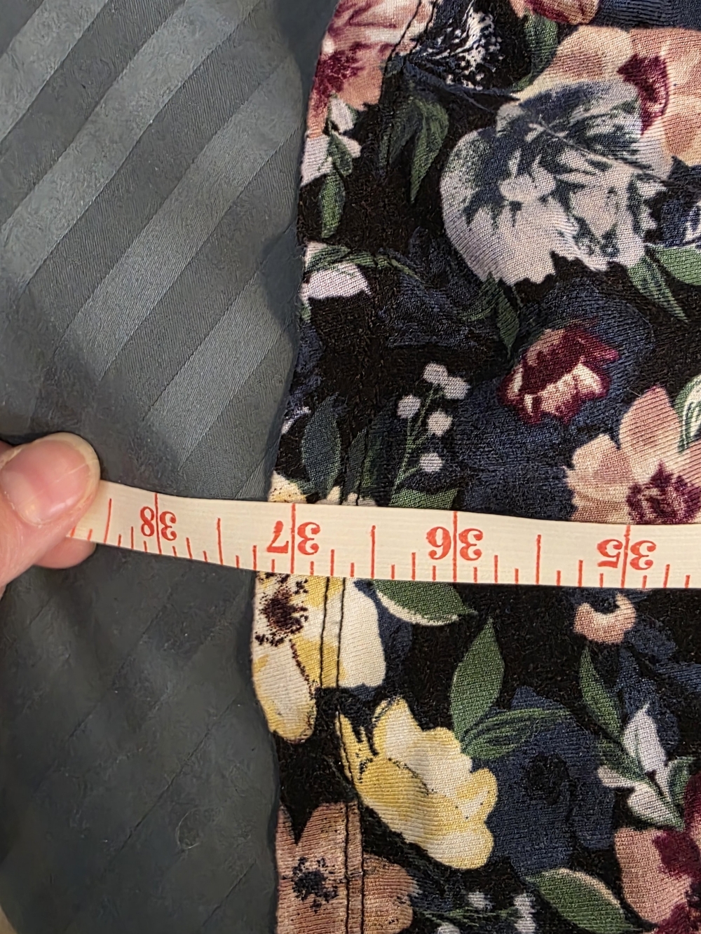 Penningtons Navy Floral Midi Dress with Pink, Yellow & Cream Blooms - Picture 4 of 5